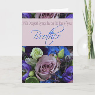 Brother Sympthy card mit Rose Karte