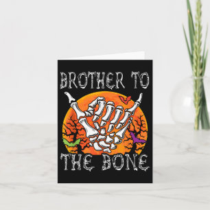 Brother to Bone Halloween Moon Kostüm Skeleton Ha Karte