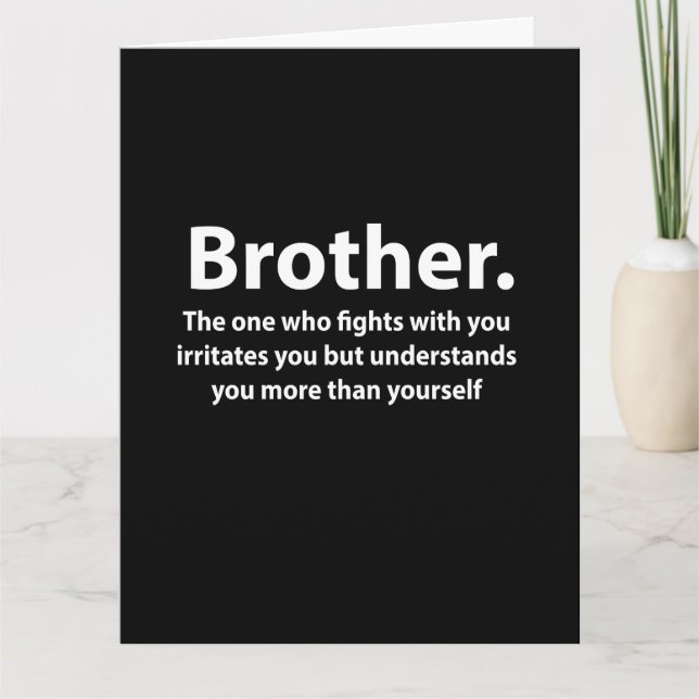 Brother Typografie Brother Karte (Vorderseite)