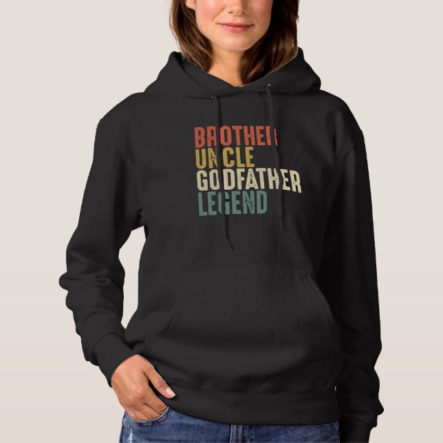 Brother Uncle Godfather Legend Christmas  From God Hoodie (Vorderseite)