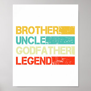 Brother Uncle GodVater Legend Bester Sonnengott Un Poster