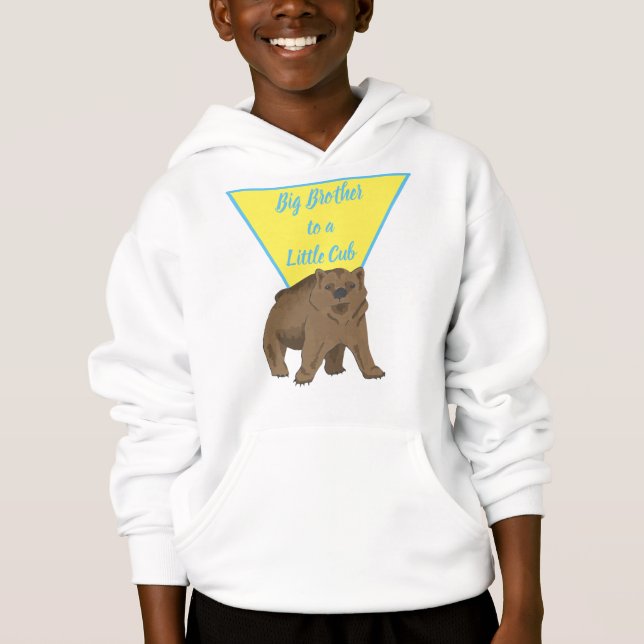 Brothers Big Brother Grizzly Baby Bear Hoodie (Vorderseite)