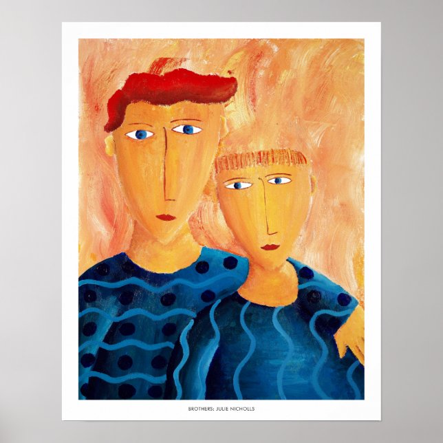 Brothers Contemporary Acrylic Painting Art Print Poster (Vorne)