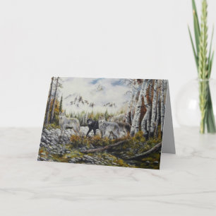 Brothers~Oil Malerei von David Paul Feiertagskarte