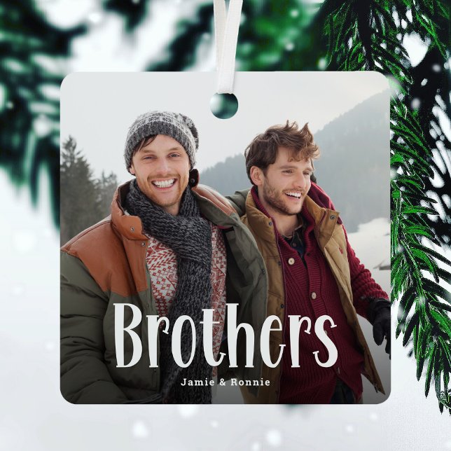 BROTHERS Personalisiertes Foto Niedlich Brother Gi Ornament Aus Metall (Von Creator hochgeladen)