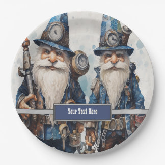 Brothers Twins Partners Steampunk Pappteller
