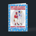 Brothers Unity Birthday Card Karte<br><div class="desc">Show your brother or baseball fan your affektion with this sweet card. Psalm 133:1</div>