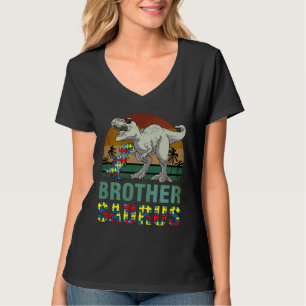 Brothersaurus Dinosaur Rex Brother Saurus Autism A T-Shirt