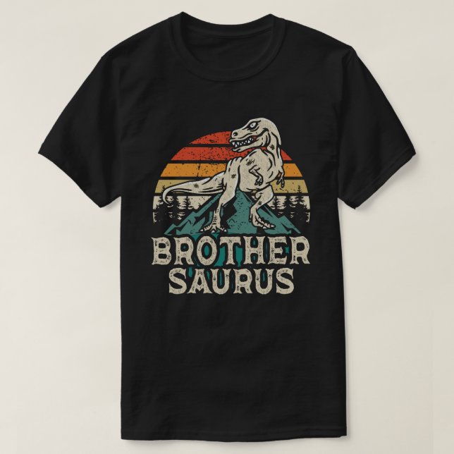 Brothersaurus Dinosaur T Rex Brother Saurus Funny T-Shirt (Design vorne)