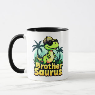 Brothersaurus – Lustiger Cartoon-Dinosaurier-Brude Tasse
