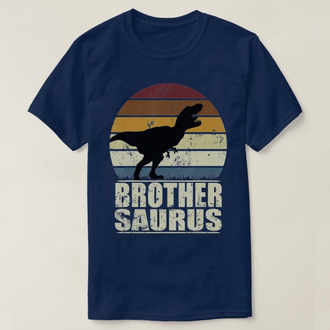 BrotherSaurus Rex Dinosaur Brother Dino Brother Sa T-Shirt (Design vorne)