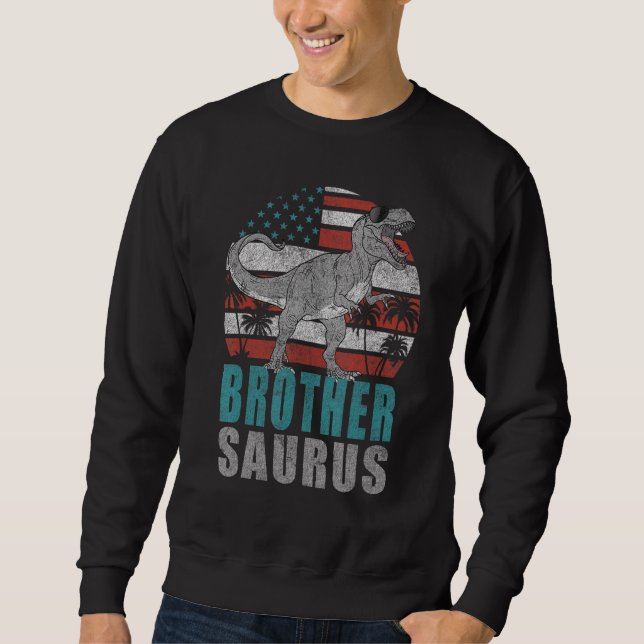 Brothersaurus Rex Dinosaur Brother Saurus American Sweatshirt (Vorderseite)