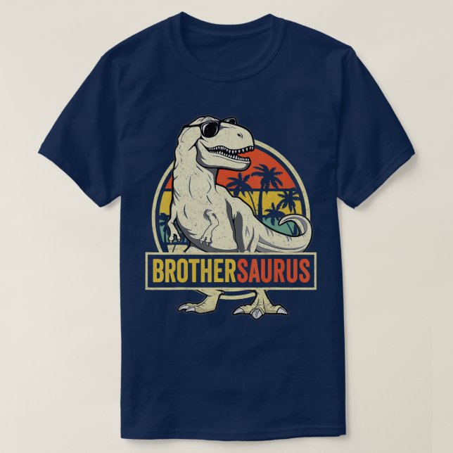 Brothersaurus T rex Dinosaur Brother Saurus Famili T-Shirt (Design vorne)