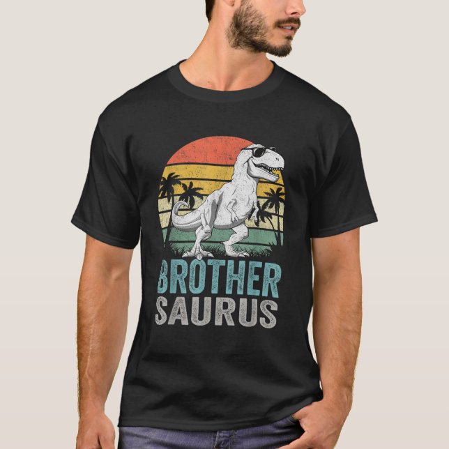 Brothersaurus T Rex Dinosaur Brother Saurus Family T-Shirt (Vorderseite)