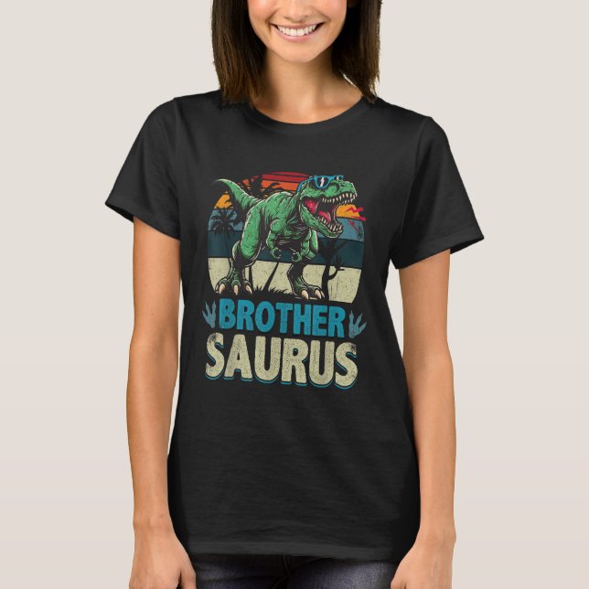 Brothersaurus T Rex Dinosaur Brother Saurus Family T-Shirt (Vorderseite)