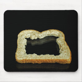 Brotkruste auf schwarz mousepad