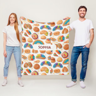 Brotlaib Retro Personalisiertes Muster Fleecedecke