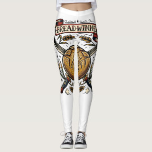 Brotverdiener Sourdough Tattoo Flash Lustiger Bäc Leggings