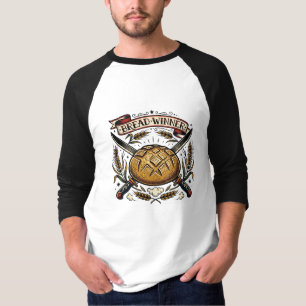 Brotverdiener Sourdough Tattoo Flash Lustiger Bäc T-Shirt