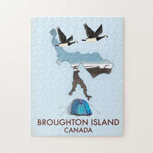 Broughton Insel Kanada Reiseplan Puzzle (Vertikal)