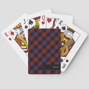 Broun oder Grady Clan Tartan Kariertes Muster Spielkarten