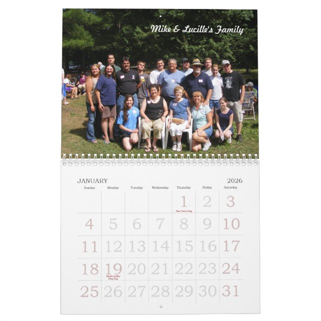 Brousseau Familien-Wiedersehen-Kalender Kalender (Jan 2026)