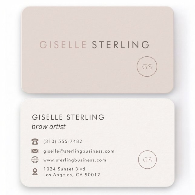 Brow Artist Feminine Professional Visitenkarte (Von Creator hochgeladen)