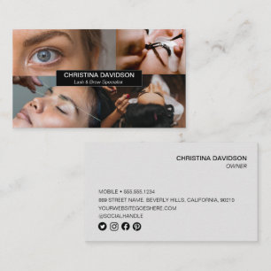 Brow Beauty Salon Chic Custom Fotos Visitenkarte