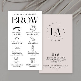 Brow Lamination Aftercare Moderne Logo-Creme Visitenkarte