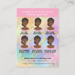 Brow Microblading Aftercare & Appointment-Marmor  Visitenkarte