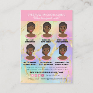 Brow Microblading Aftercare & Appointment-Marmor  Visitenkarte