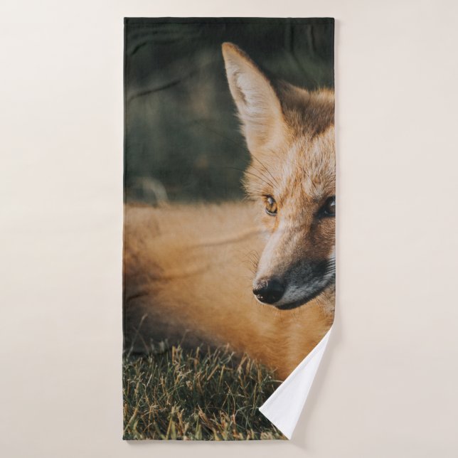 BROWER FOX AUF DEM BODEN BADEHANDTUCH (Badehandtuch)