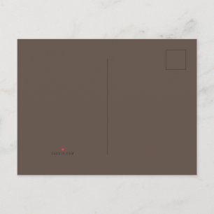 Brown #5E4E44, Leber Ankündigungspostkarte