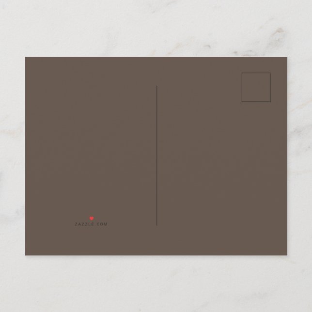 Brown #5E4E44, Leber Ankündigungspostkarte (Rückseite)