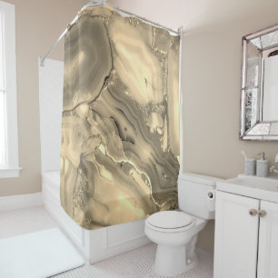 Brown Agate Duschvorhang
