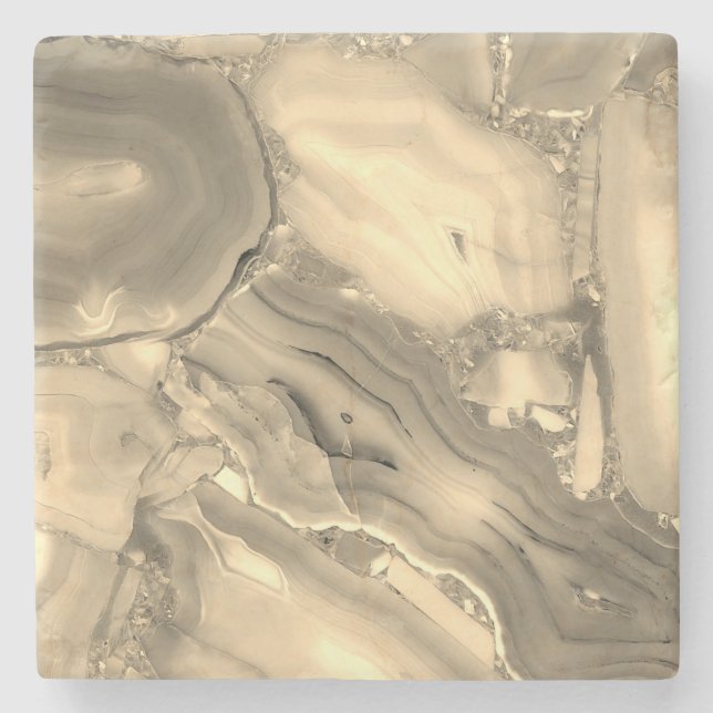 Brown Agate Steinuntersetzer (Vorderseite)