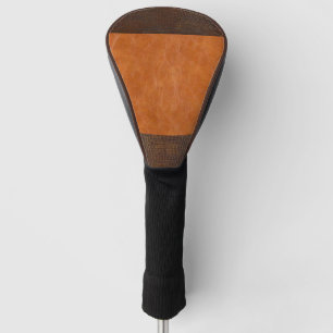 Brown Alligator Hide and Carmel Vintag Leather Golf Headcover