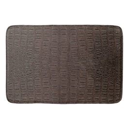 Brown Alligator Skin Print Badematte