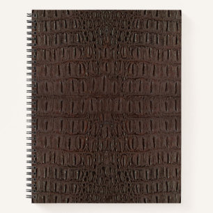 Brown Alligator Skin Print Notizbuch