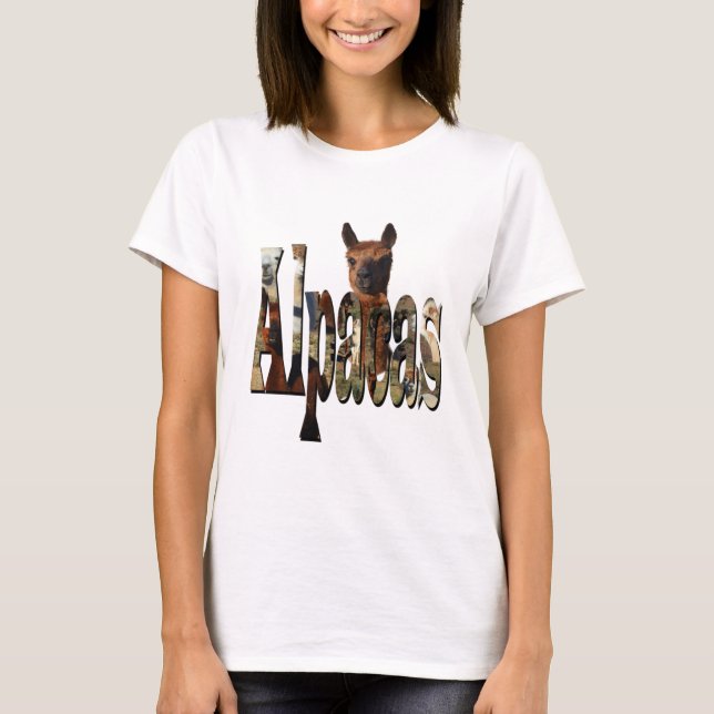 Brown Alpaca mit Alpacas-Logo, T-Shirt (Vorderseite)