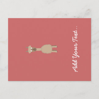 Brown Alpaca Postkarte