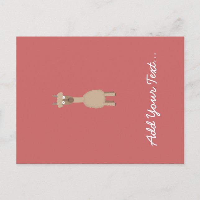 Brown Alpaca Postkarte (Vorderseite)