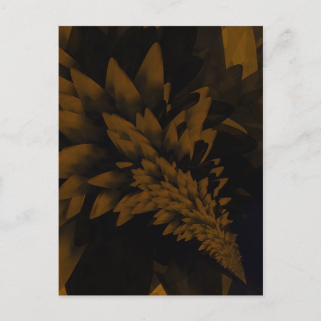 Brown and Black Bloom Postkarte (Vorderseite)
