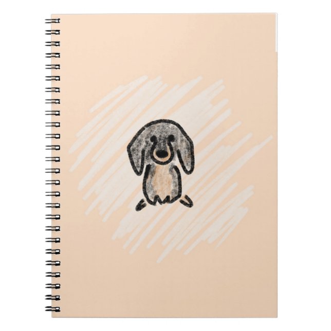 brown and black dachshund notebook notizblock (Vorderseite)
