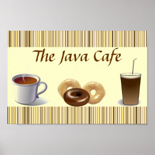 Brown and Cream Strichen Küchenplakat Poster