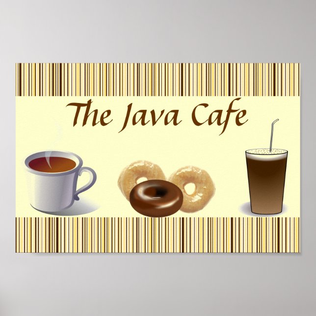 Brown and Cream Strichen Küchenplakat Poster (Vorne)