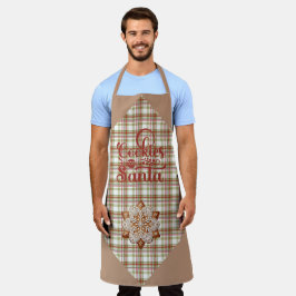 Brown and Red Plaid Cookies for Santa Schürze