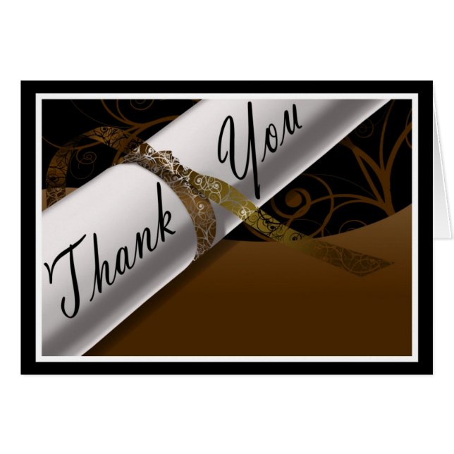 Brown and White Diploma (Vorderseite (Horizontal))