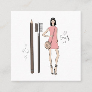 Brown Artist Quadratische Visitenkarte