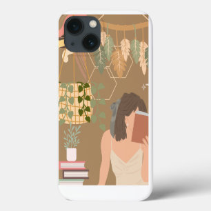 Brown Ästhetische Frau Lesen Buch Case-Mate iPhone Hülle